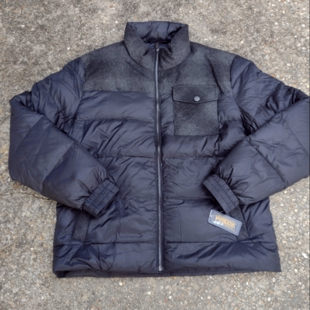 Pendleton Wool Down Puffer Jacket L Black Warm Du… - image 2